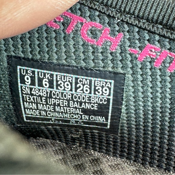 Skechers Cleo Geometric Print Knit Ballet Flats Black Grey Size 9 - Picture 10 of 11